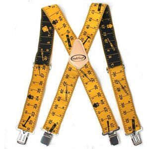 Mens Suspenders 2" Wide Adjustable and Elastic Braces X Shape with Very Strong
